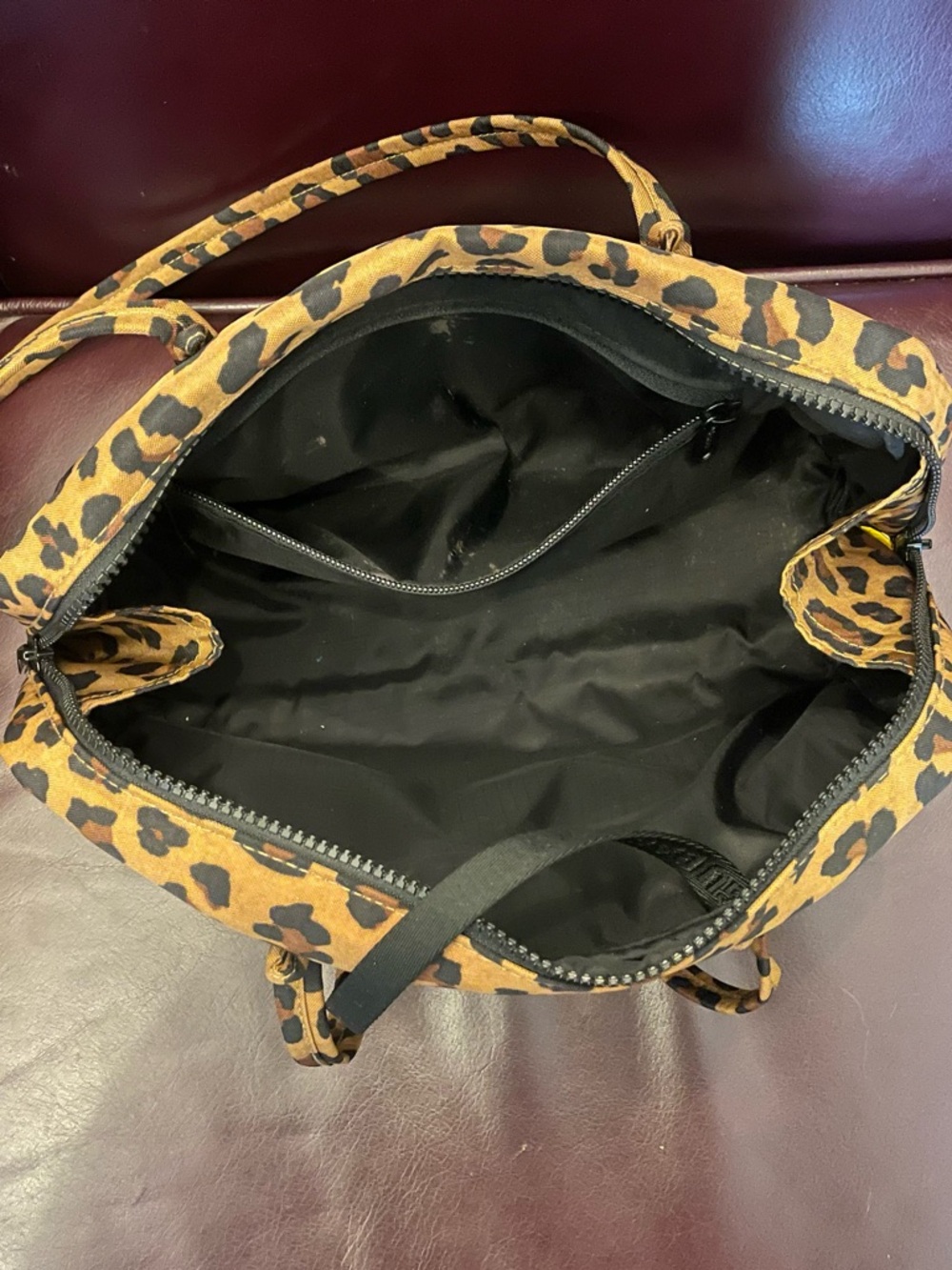 BAGGU Leopard Print Shoulder Bag - Brown & Black - Picture 3 of 6